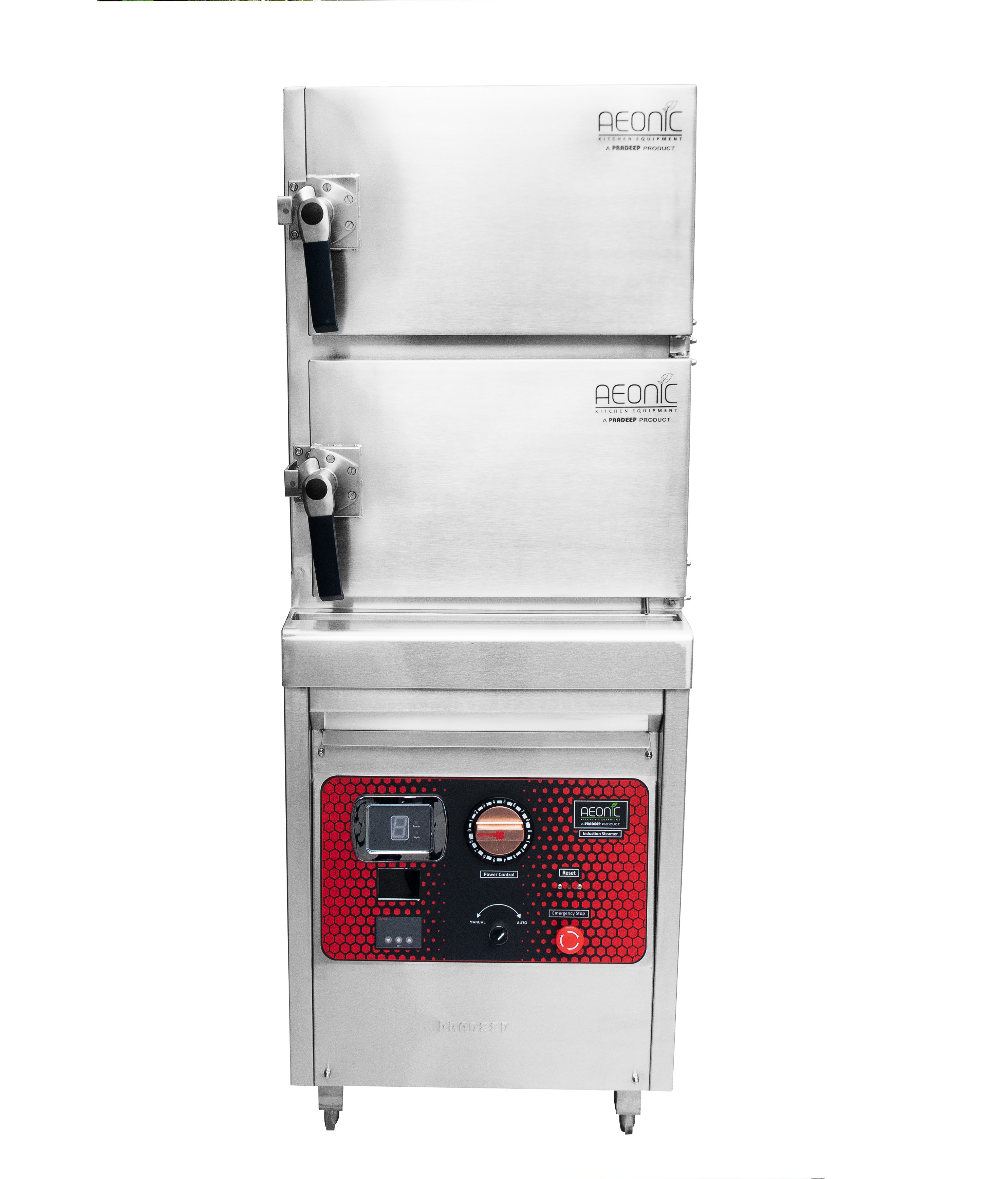 Induction Idly Steamer with Holding Chamber and 8 Tray with Timer